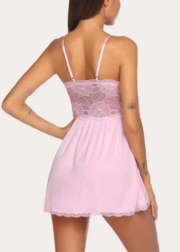 Camila Lace Modal V-Neck Sleep Dress